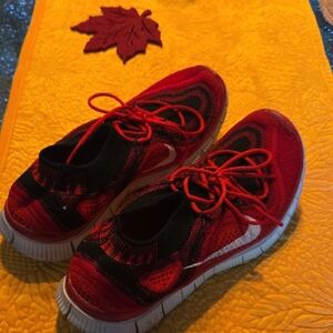 Dynamic Red and Black Sneakers